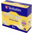  DVD+RW Verbatim 4.7Gb 4x Jewel case (5) (43229)