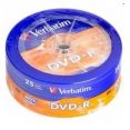  DVD-R Verbatim 4.7Gb 16x wagon wheel (25) (43730)