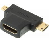  HDMI + Mini HDMI (Male) HDMImicro (m)/HDMI19 (f)