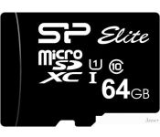   Silicon-Power SP064GBSTXBU1V10 microSDXC Elite UHS-1 (Class 10) 64GB