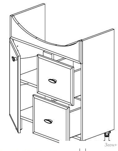 Тумба под умывальник санитамебель