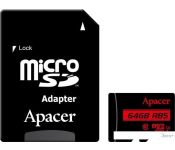   Apacer microSDXC AP64GMCSX10U5-R 64GB ( )