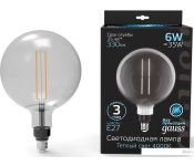   Gauss Filament G200 6W 330lm 4000 27 gray straight LED 1/6 154802205