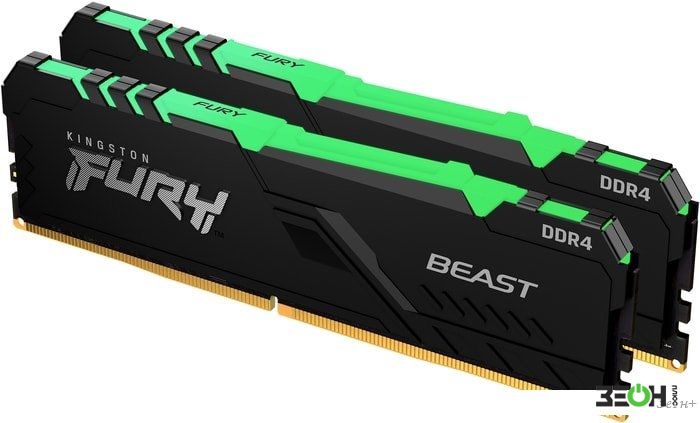 Оперативная память Kingston FURY Beast RGB 2x16ГБ DDR4 3600МГц KF436C18BB2AK2/32 купить в Гомеле - цена в интернет-магазине ZEON