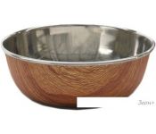  Rosewood Deluxe Steel Wood Effect Steel Pet Bowl 06206