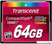   Transcend 800x CompactFlash Premium 64GB (TS64GCF800)