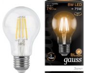   Gauss Filament A60 E27 8  2700  102802108