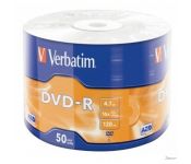 DVD-R  Verbatim 4.7Gb 16x Verbatim DLP Matt Silver  50 .   043788